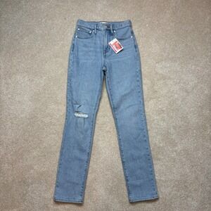 Madewell‎ The Perfect Vintage Jean Light Wash Distressed Denim Size 24